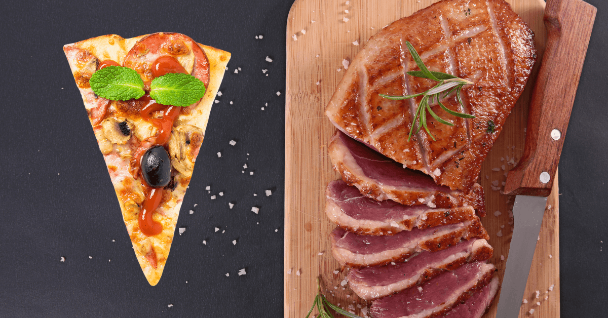 Pizza au magret de canard 