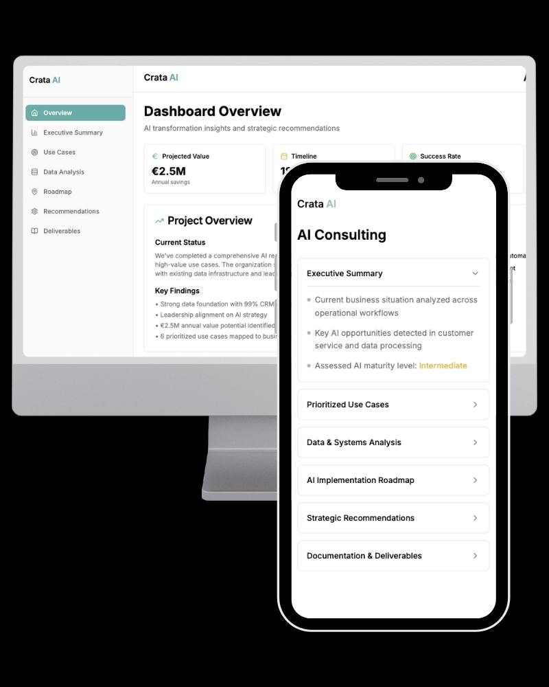 AI Consulting services mockup