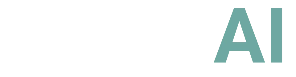 Logotipo de texto que dice «Crala AI» con «Crala» en blanco y «AI» en verde azulado sobre fondo negro.