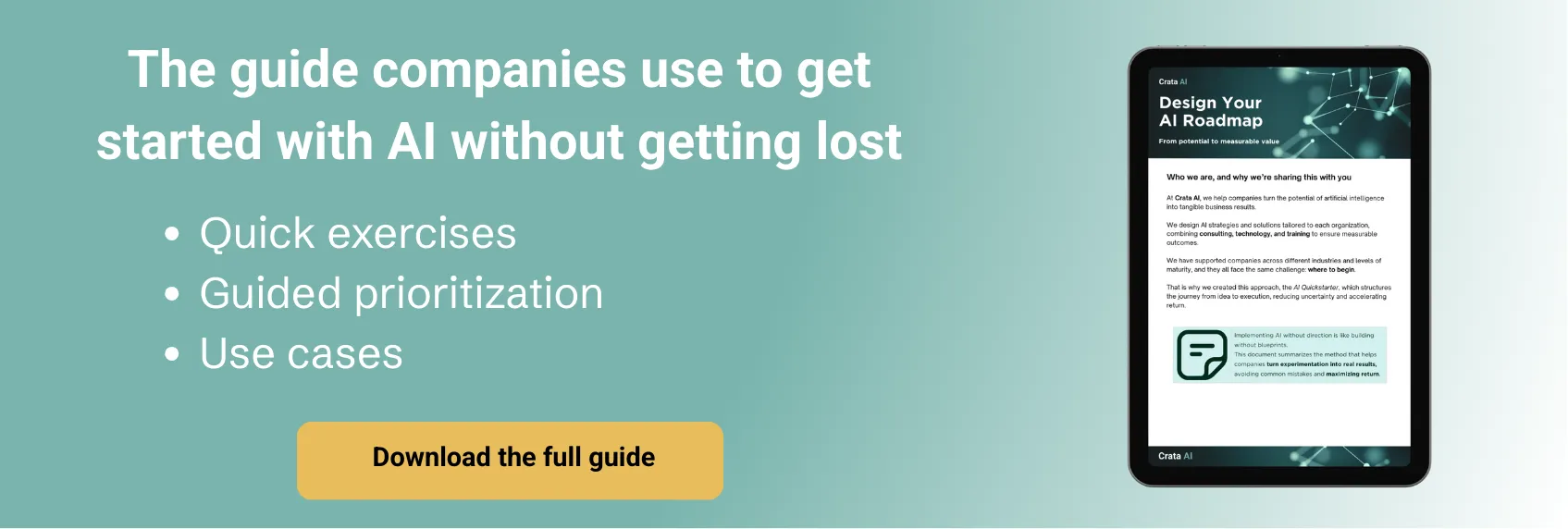 AI roadmap for companies