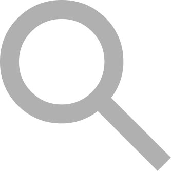 Icono de lupa gris sobre fondo transparente.
