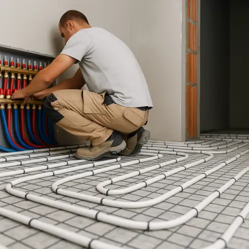 Wright Renewables Designs and Installs Under Floor Heating Systems. - THey work perfectly with air source heat pumps