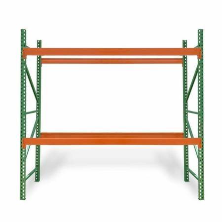 Madix heavy-duty pallet racking system with steel uprights and beams for industrial warehouse and backroom storage solutions