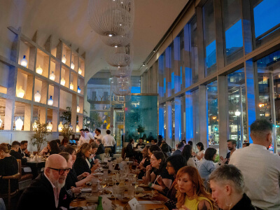 Formal corporate gala with professional bar service and catering staff — event production and logistics DC