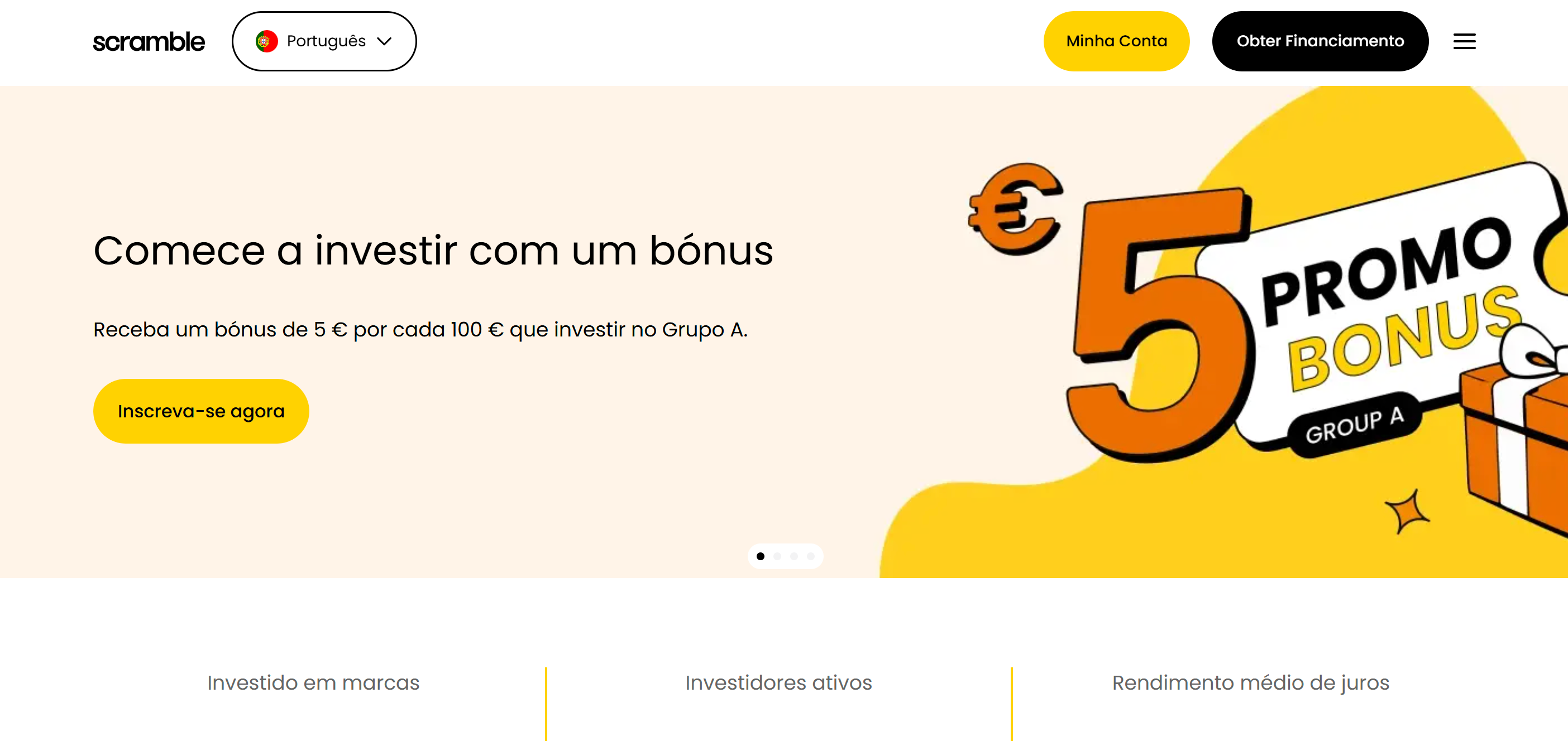 Scramble homepage