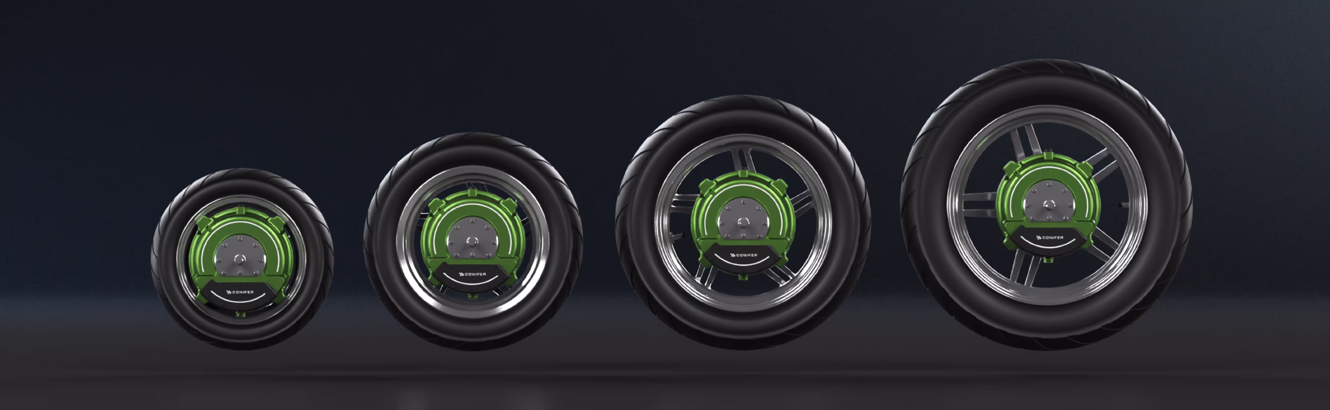 Powertrains from 8" to 17" wheel size