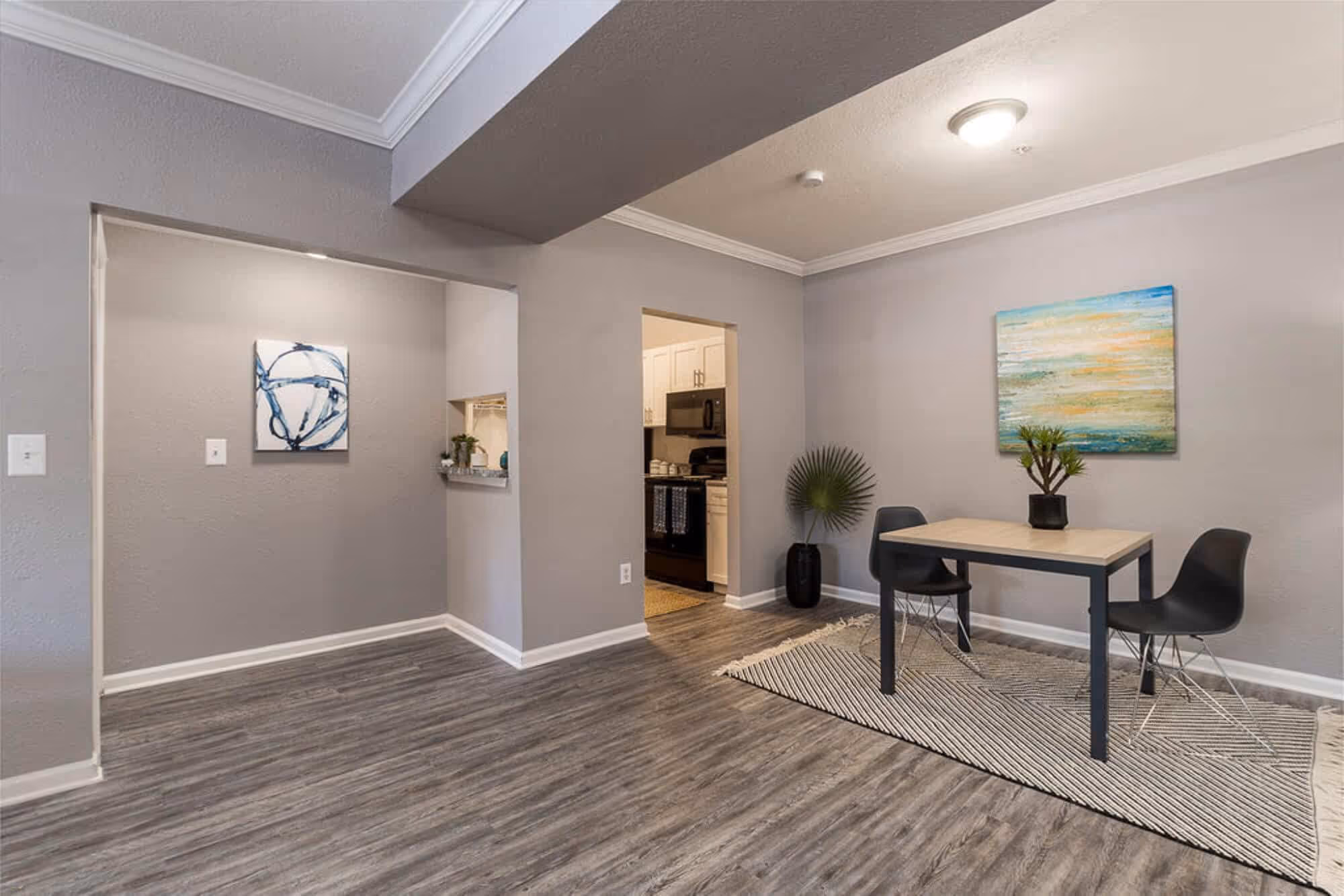 Entry and dining room