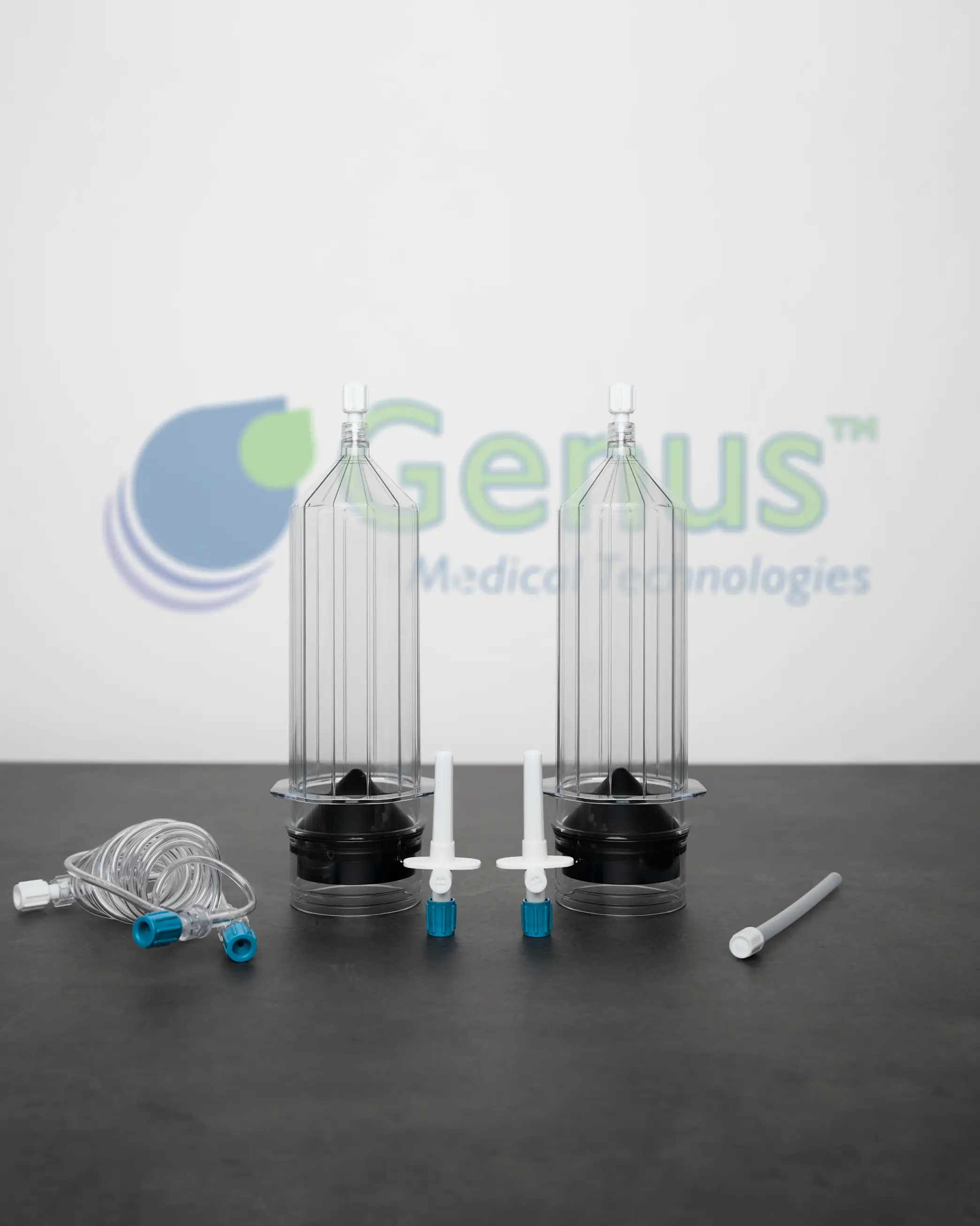 Genus Medical 128-100101D dual 200 mL CT syringe kit for Medrad Stellant injectors