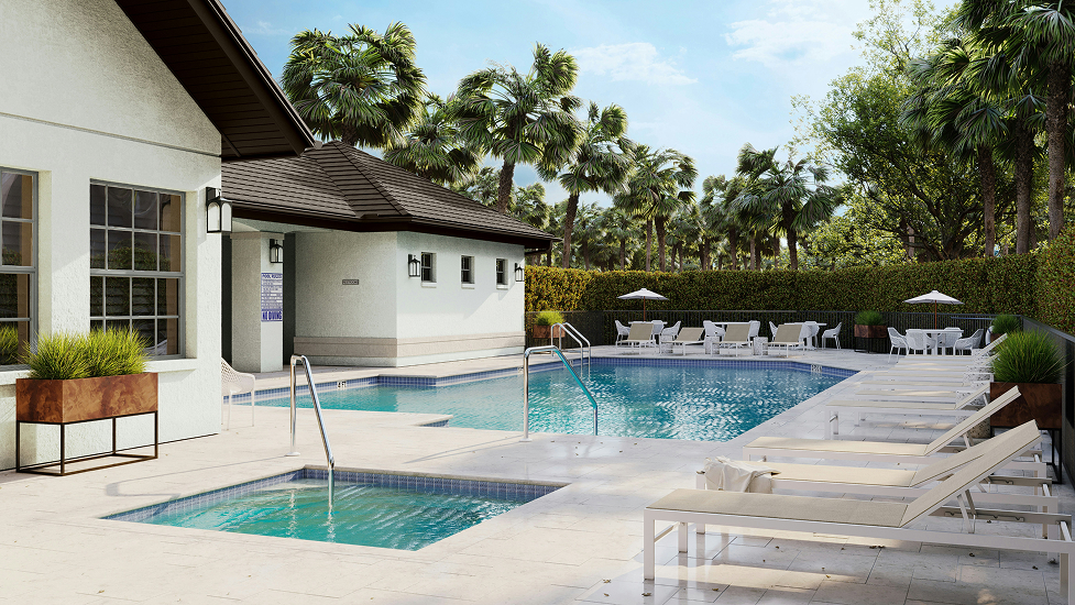 Vacation rental property with a private pool.