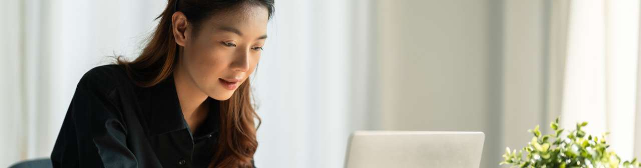 Woman Checking her Debt to income level