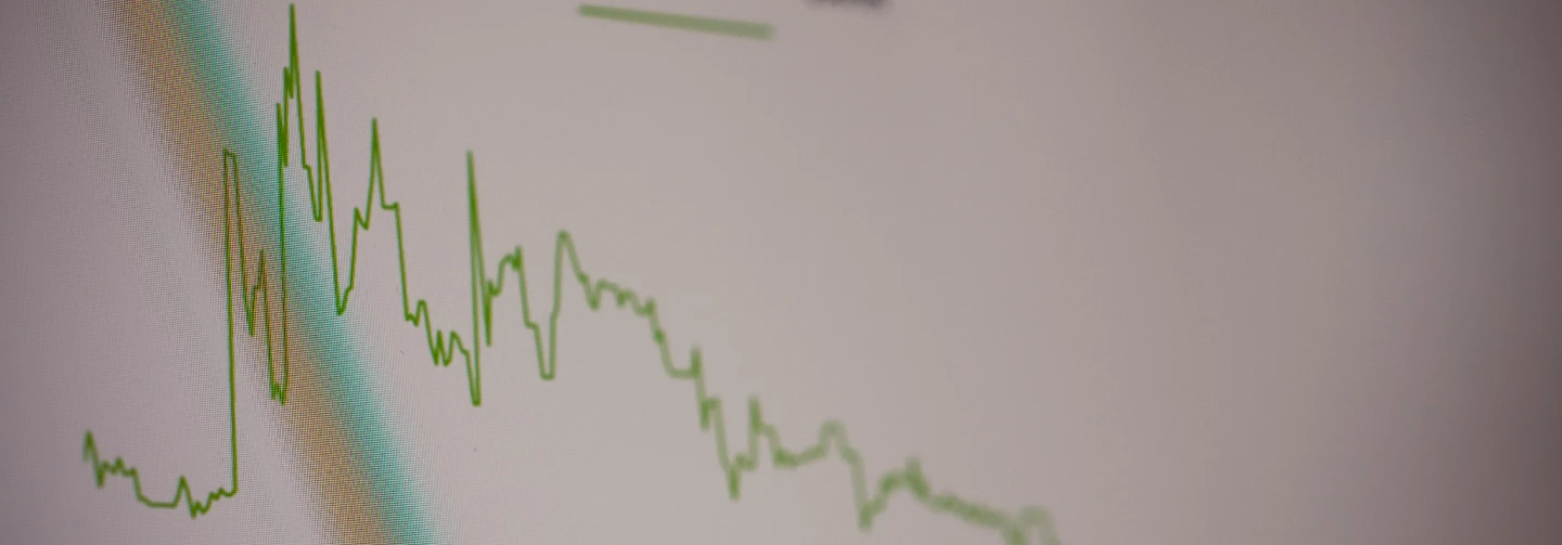 A graph showing interest rates falling over time.