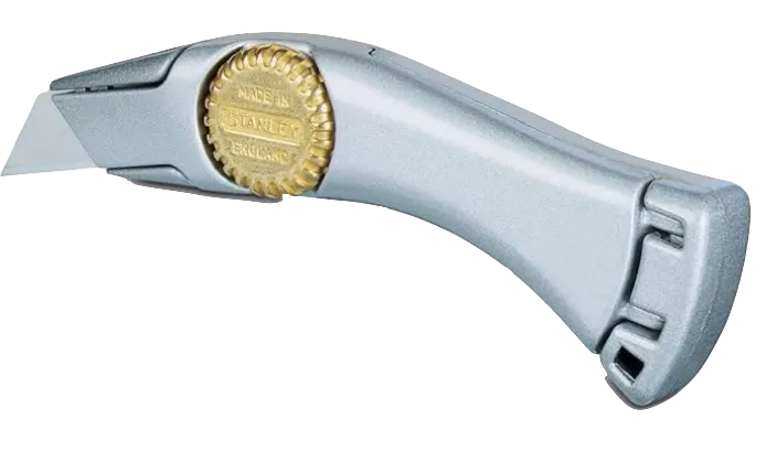 A utility knife used for roofing work