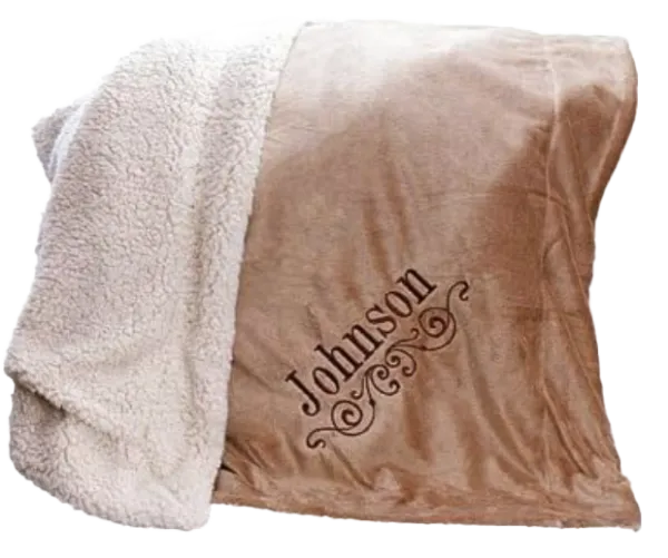 Personalized blanket for an employee recognition gift