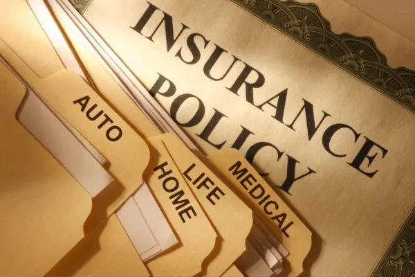 File folders for insurance policies