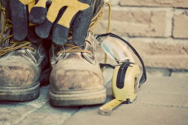 Roofing shoes with other protective gear
