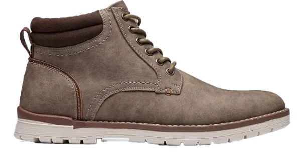 Short gray lace-up roofing boots