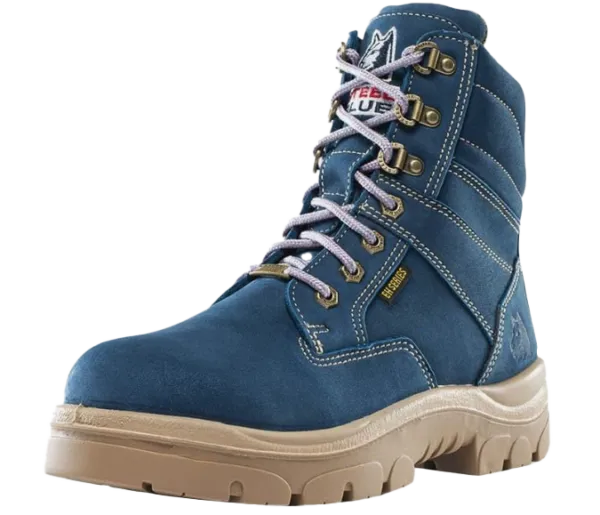 Blue women's roofing boots
