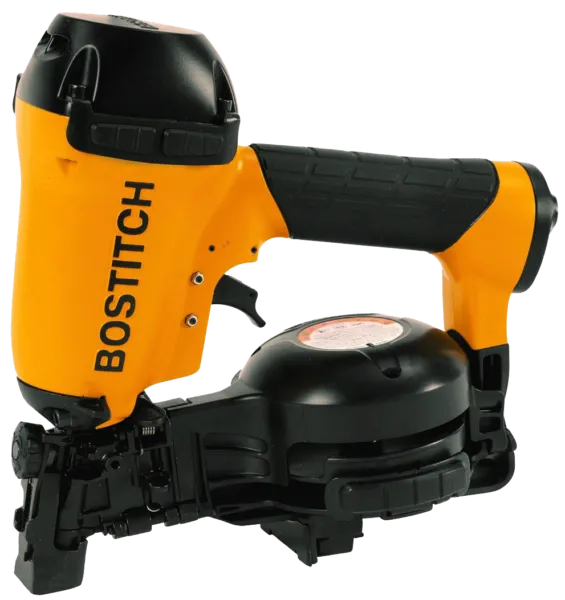Orange and black Bostitch brand roofer nail gun