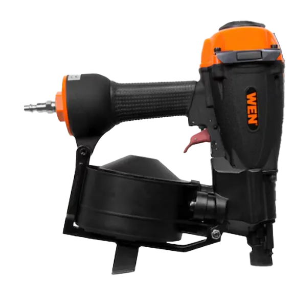 black and orange roofing nail gun