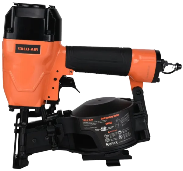 orange and black Valu-Air brand roofing gun