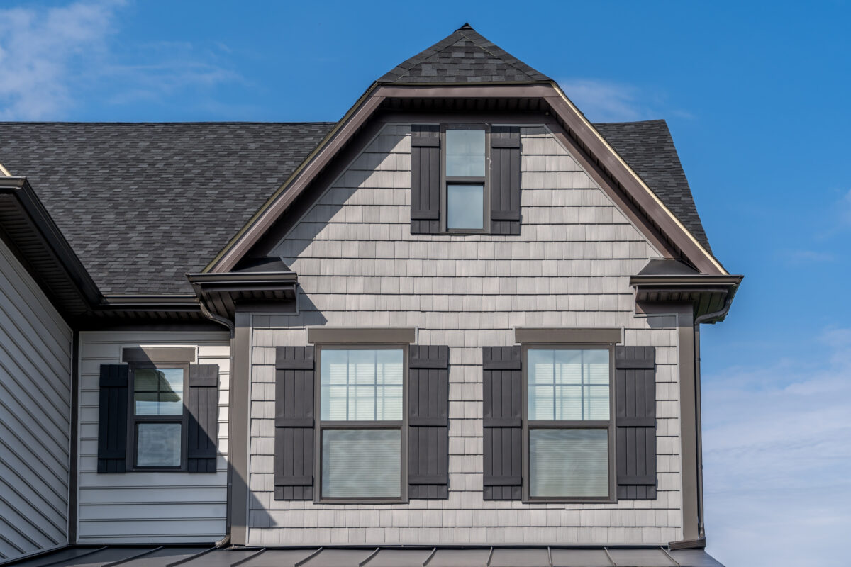 light gray and black Dutch roof