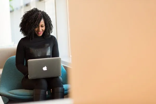 Woman on Computer