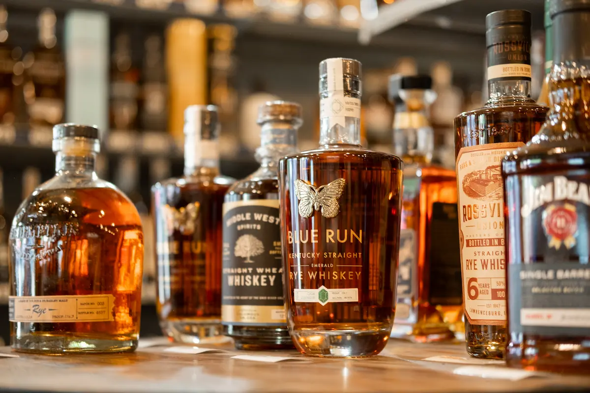 An assortment of fine whiskeys