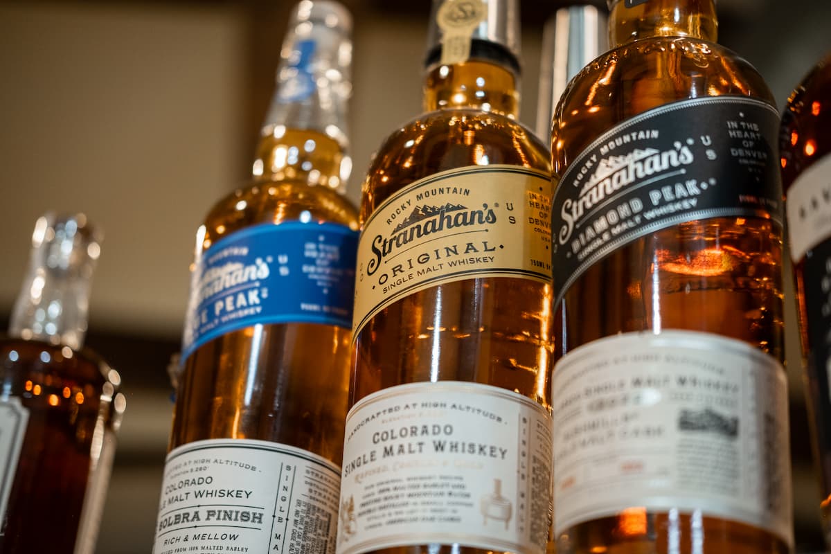 Bottles of Stranahan's whiskey