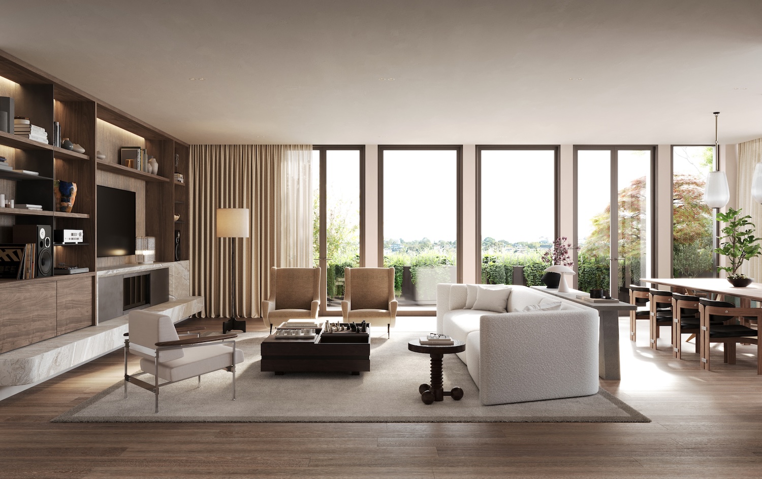The Bradford Penthouse Living Room