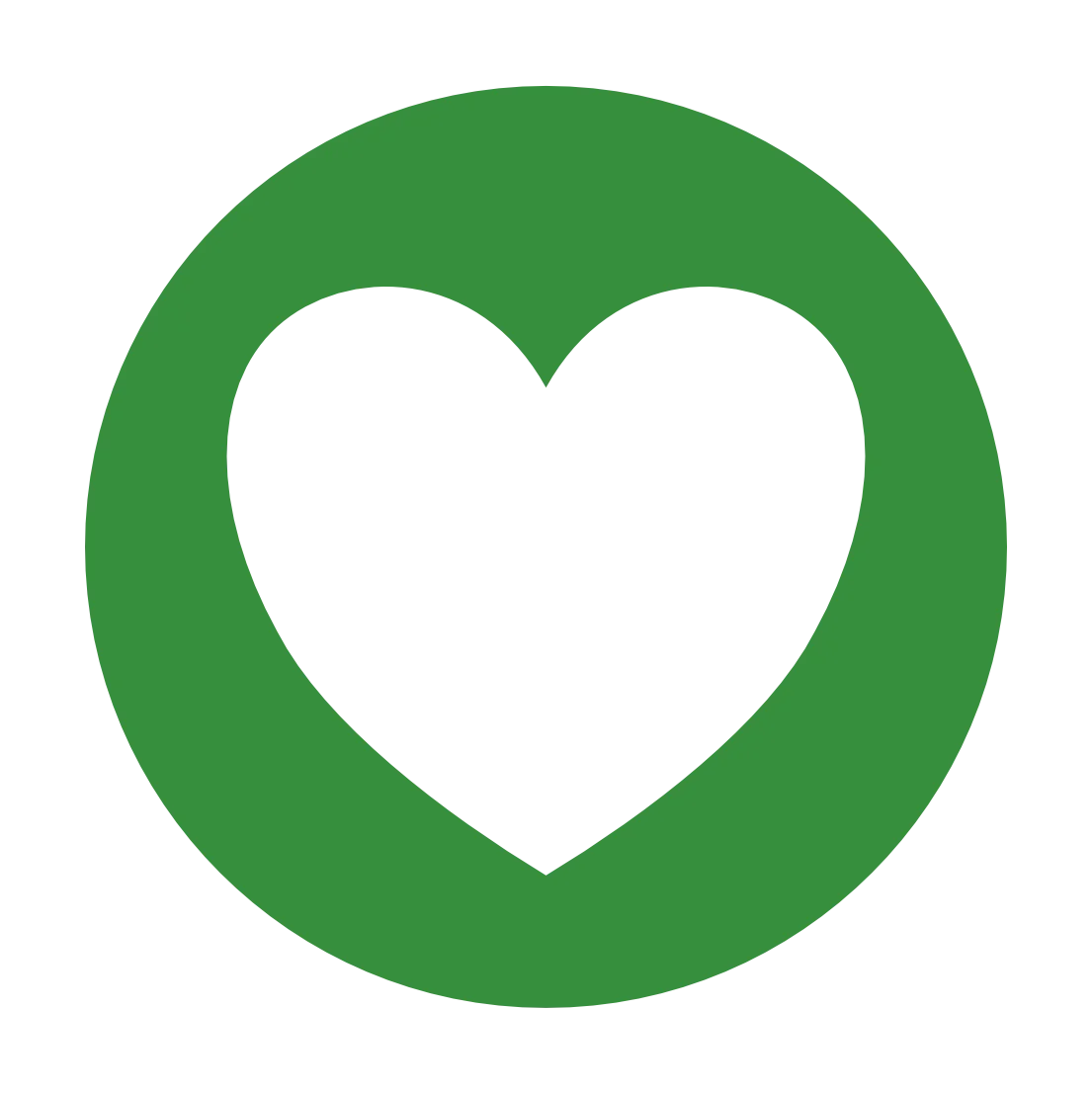 A green icon showing a heart.
