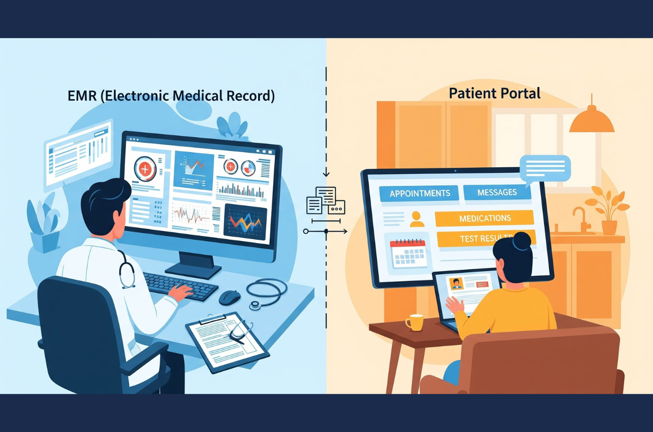 What’s the Difference Between an EMR and a Patient Portal?