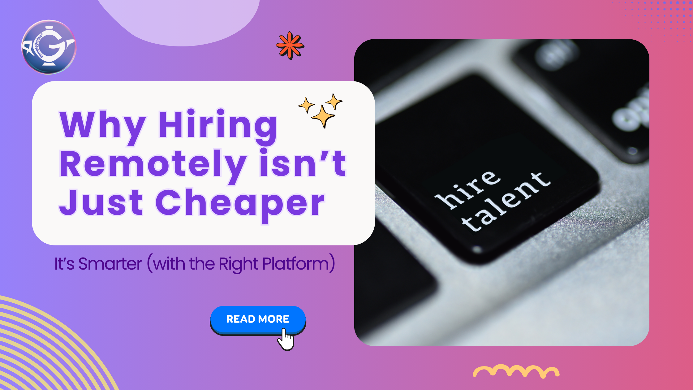 RemoteGenies is the top freelance marketplace for hiring pre-vetted Filipino freelancers. Get high-quality talent for a fraction of the cost.