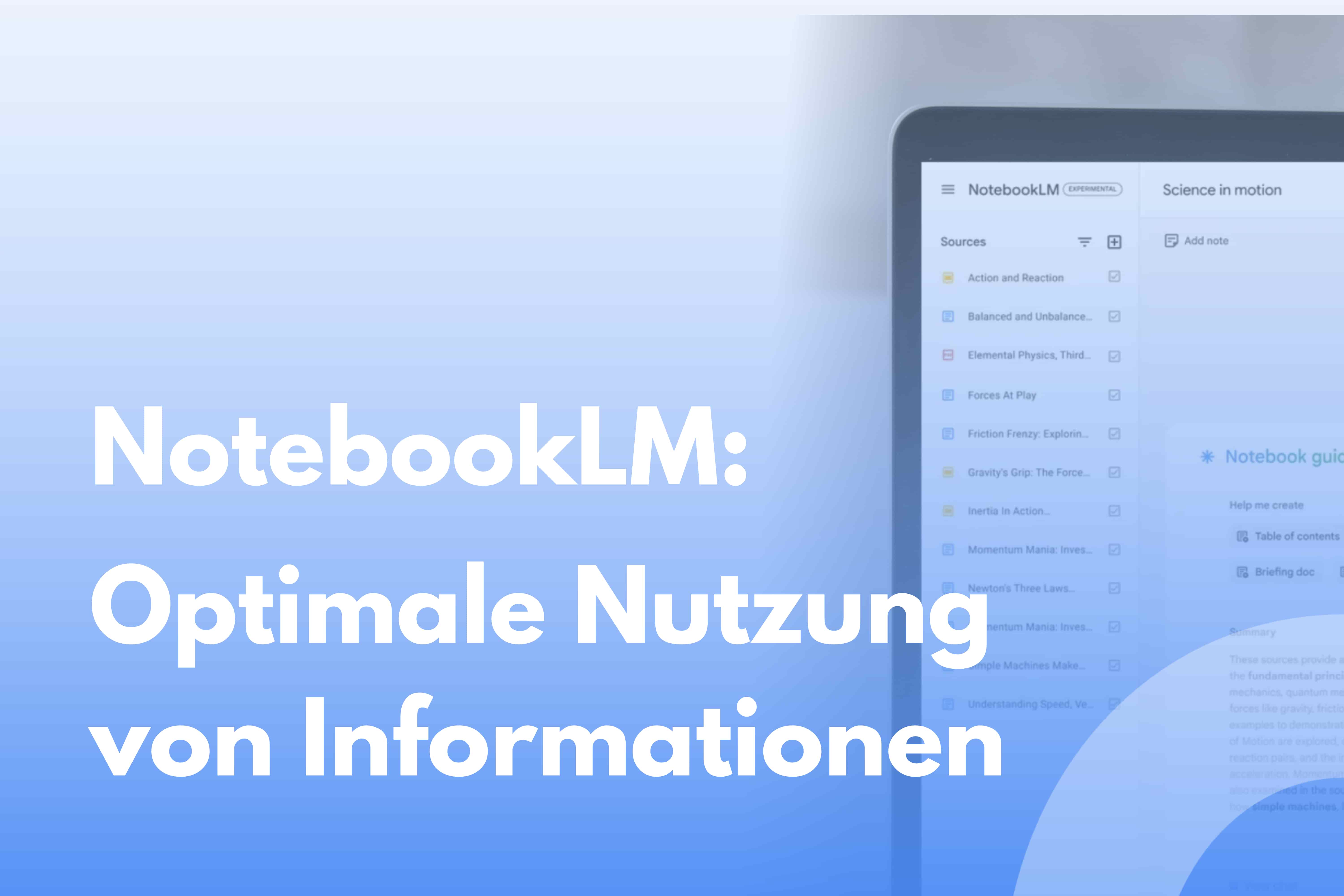 Functionality and definition of Google Notebook LM 