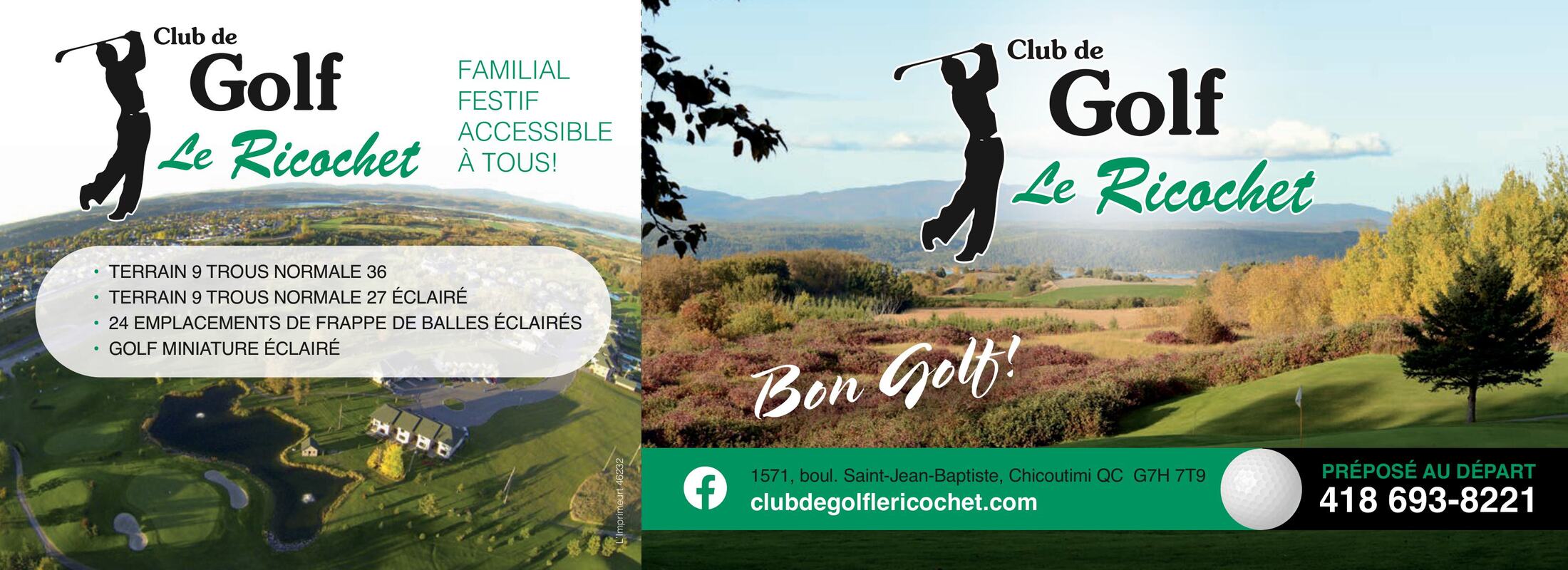 Promo club de golf le ricochet