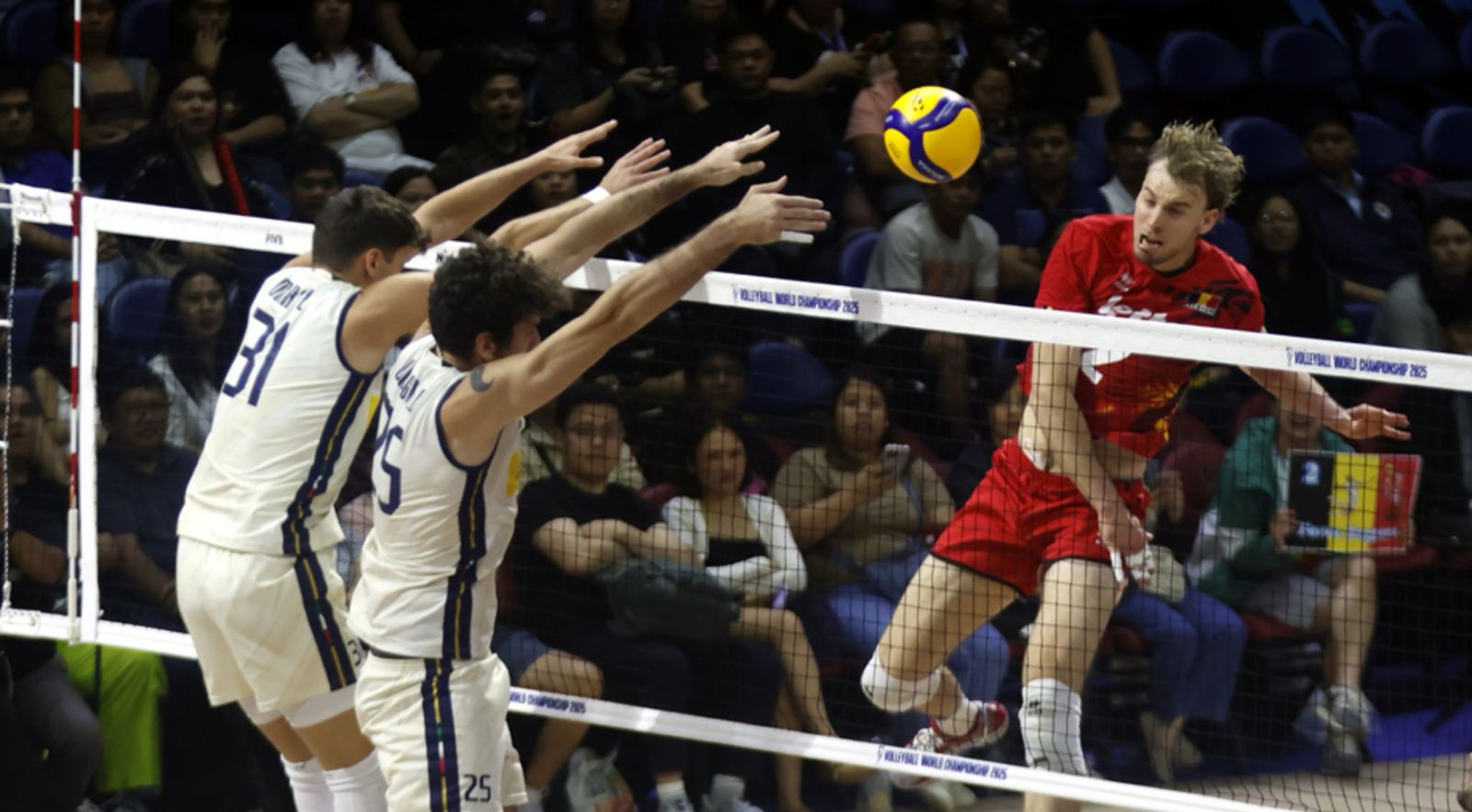 Belgium stuns Italy in five-set thriller to join day of upsets