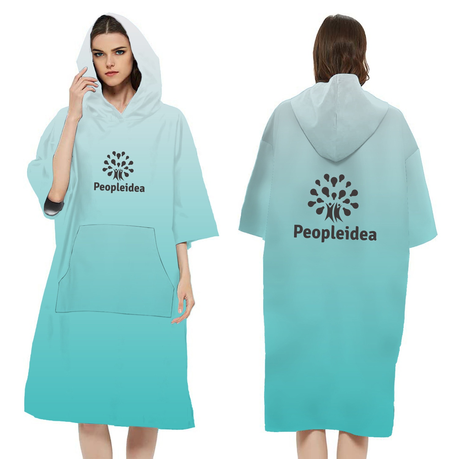100% Microfibre Sublimation Hooded Change Towel