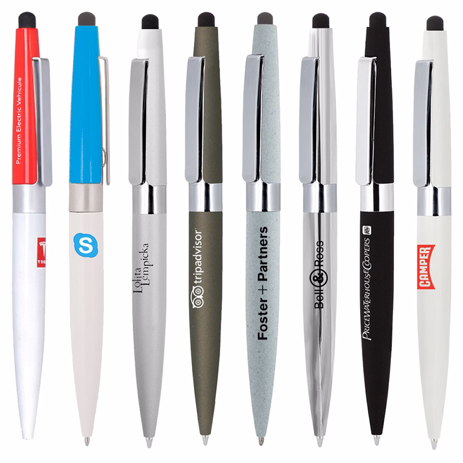 BND77S PERI STYLUS, TWIST METAL BALL PEN