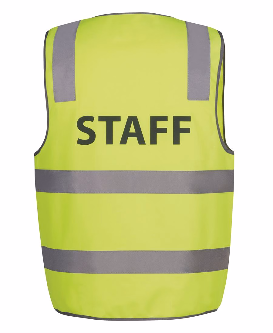 JB's HV (D+N) SAFETY VEST PRINT STAFF LIME