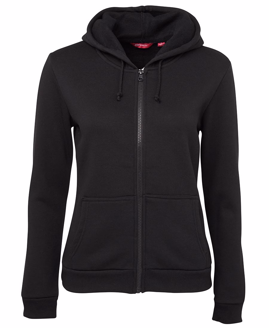 JB's LADIES P/C FULL ZIP HOODIE BLACK