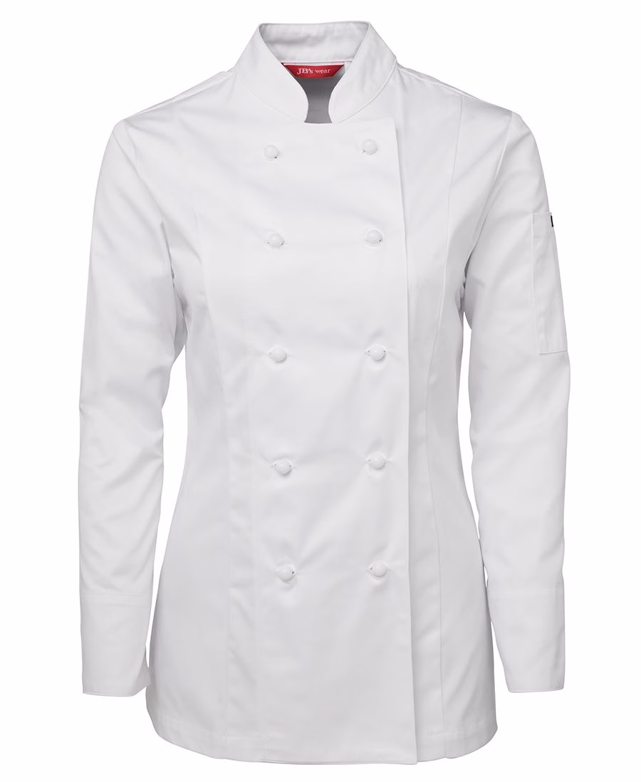 JB's LADIES L/S CHEF'S JACKET WHITE