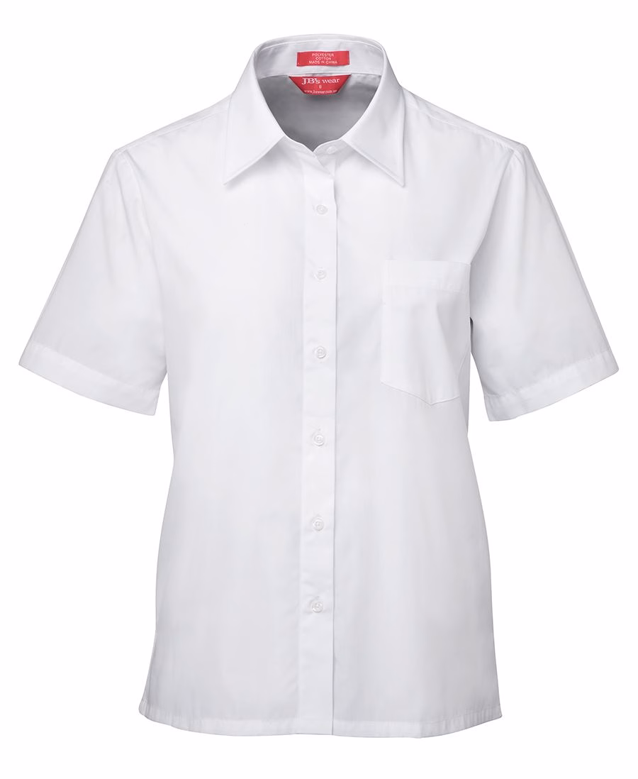JB's LADIES S/S ORIGINAL POPLIN SHIRT WHITE