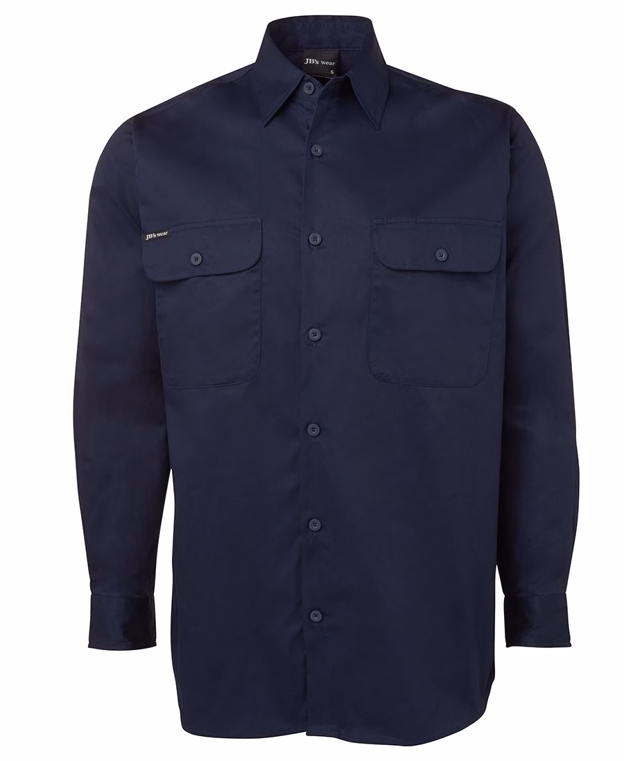 JB's L/S 150G WORK SHIRT NAVY