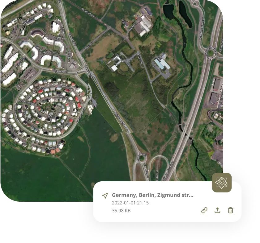 Ariel shot from DATACT of fields and roads