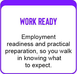 Work Ready tile: employment readiness and practical preparation.