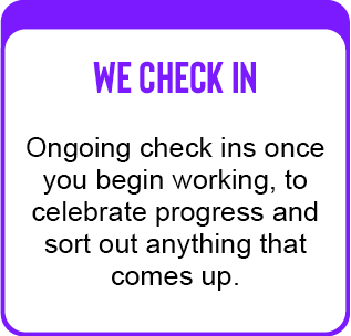 We Check In tile: ongoing check-ins once you begin working.