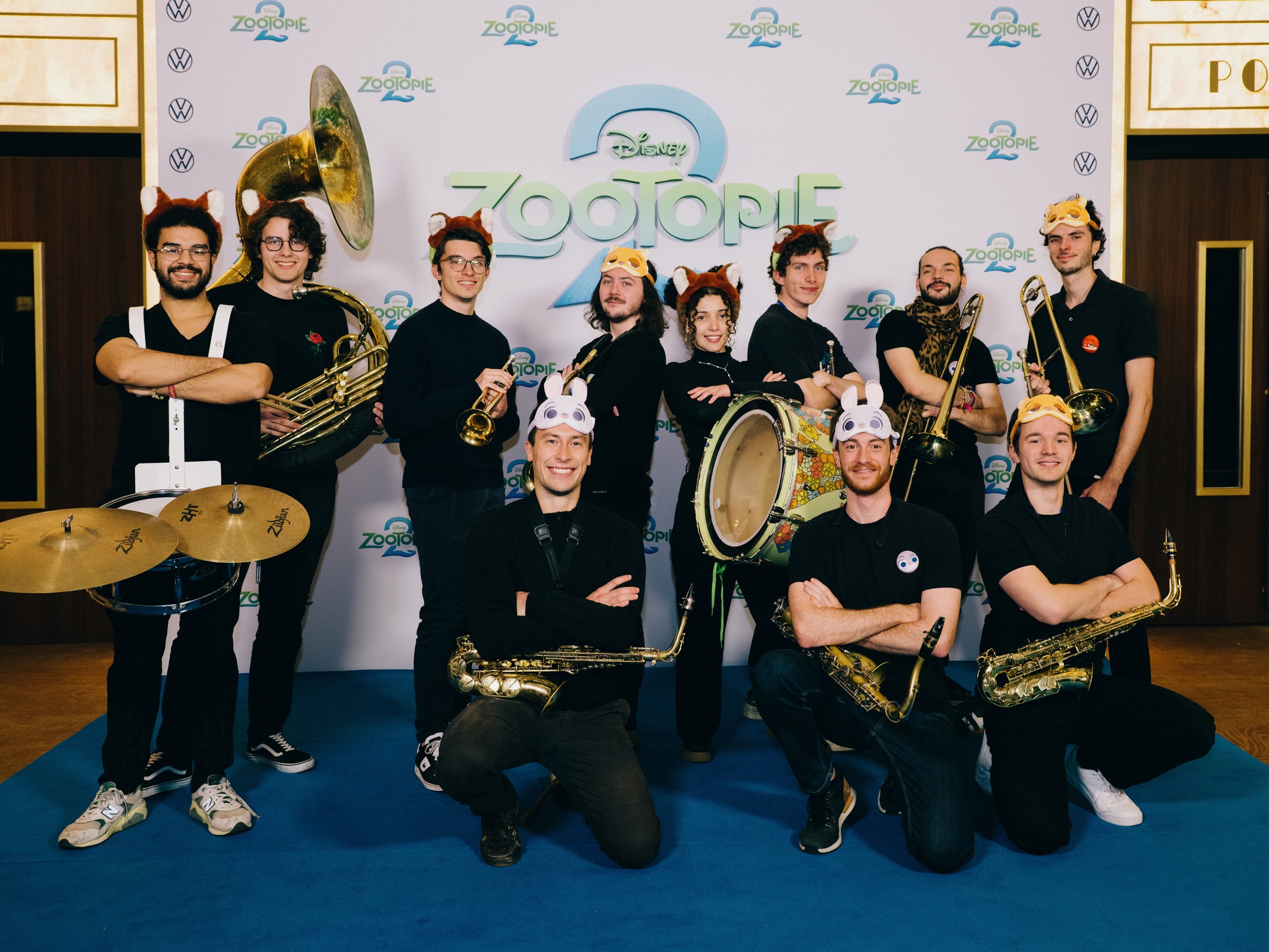 Une fanfare produit par OpeningStage à l'avant première de Zootopie 2 au Grand Rex pour Disney