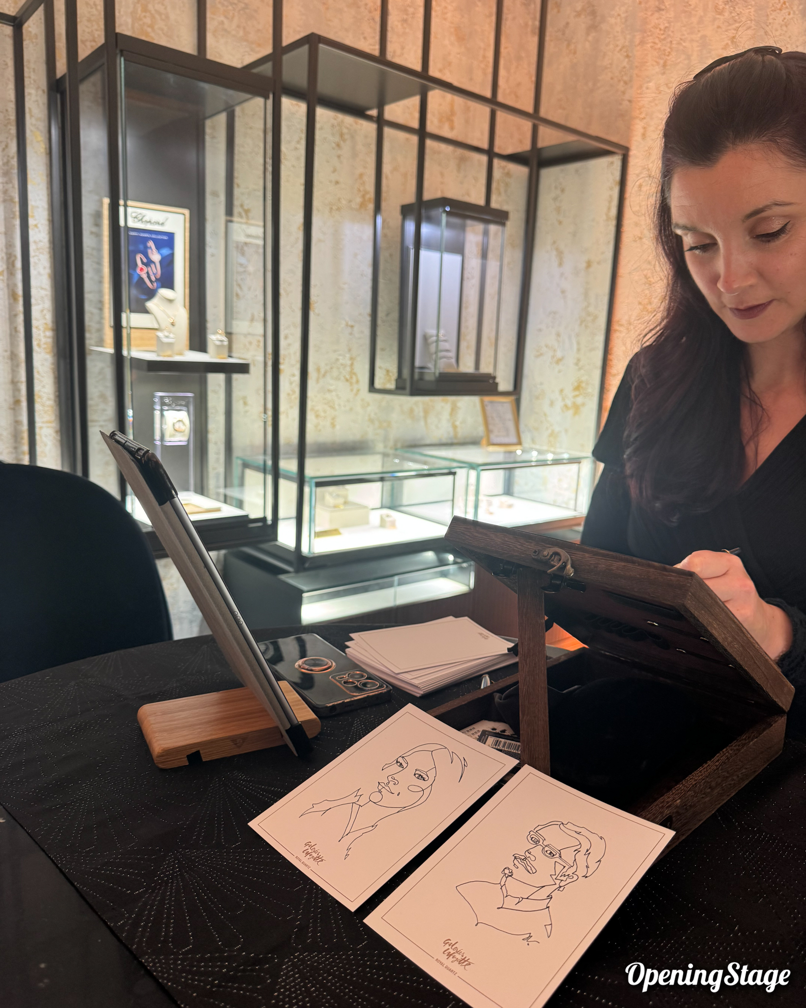 Notre portraitiste aux Galeries Lafayette Royal Quartz