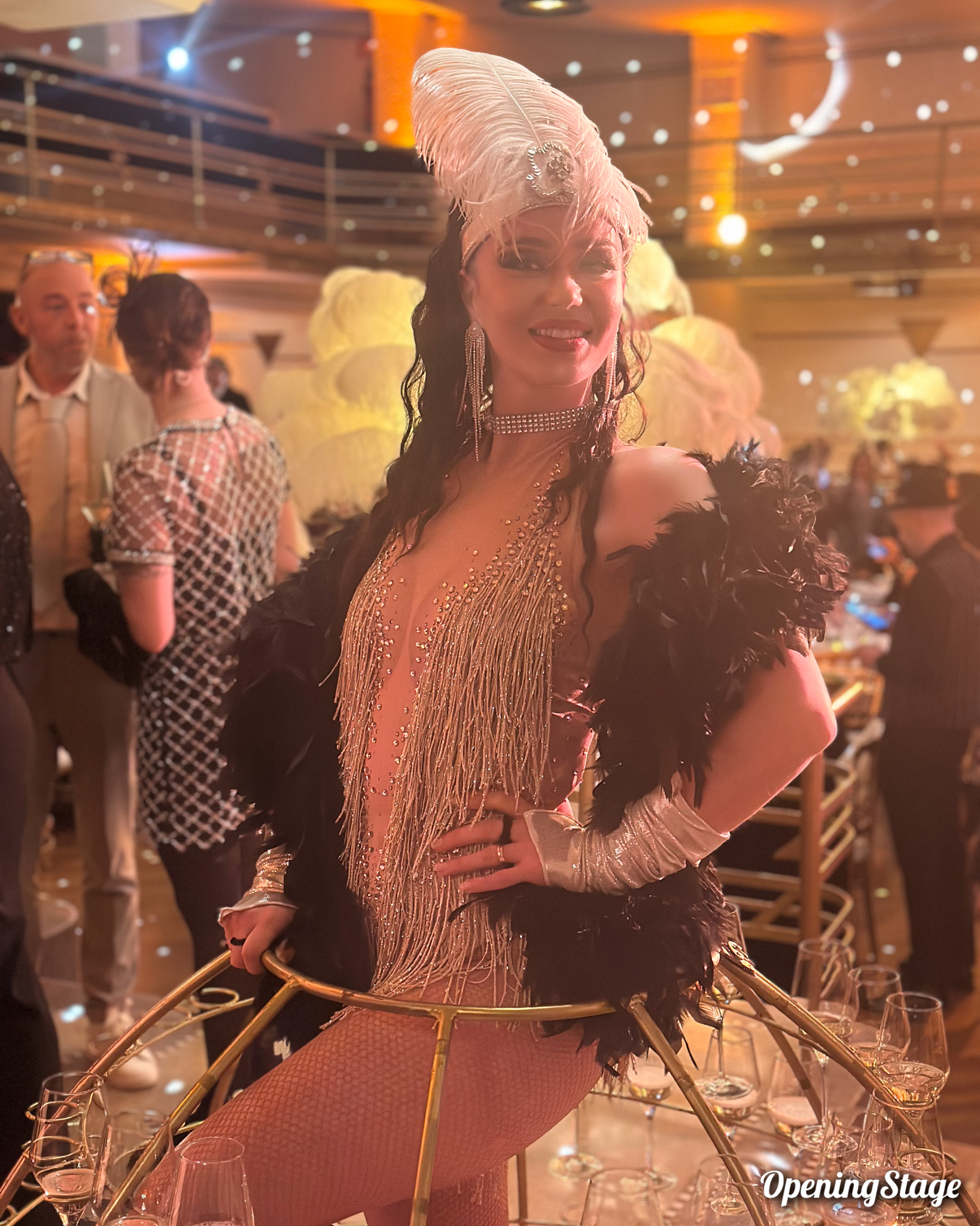 Notre artiste Robe Champagne pour une soirée d'entreprise à Bruxelles