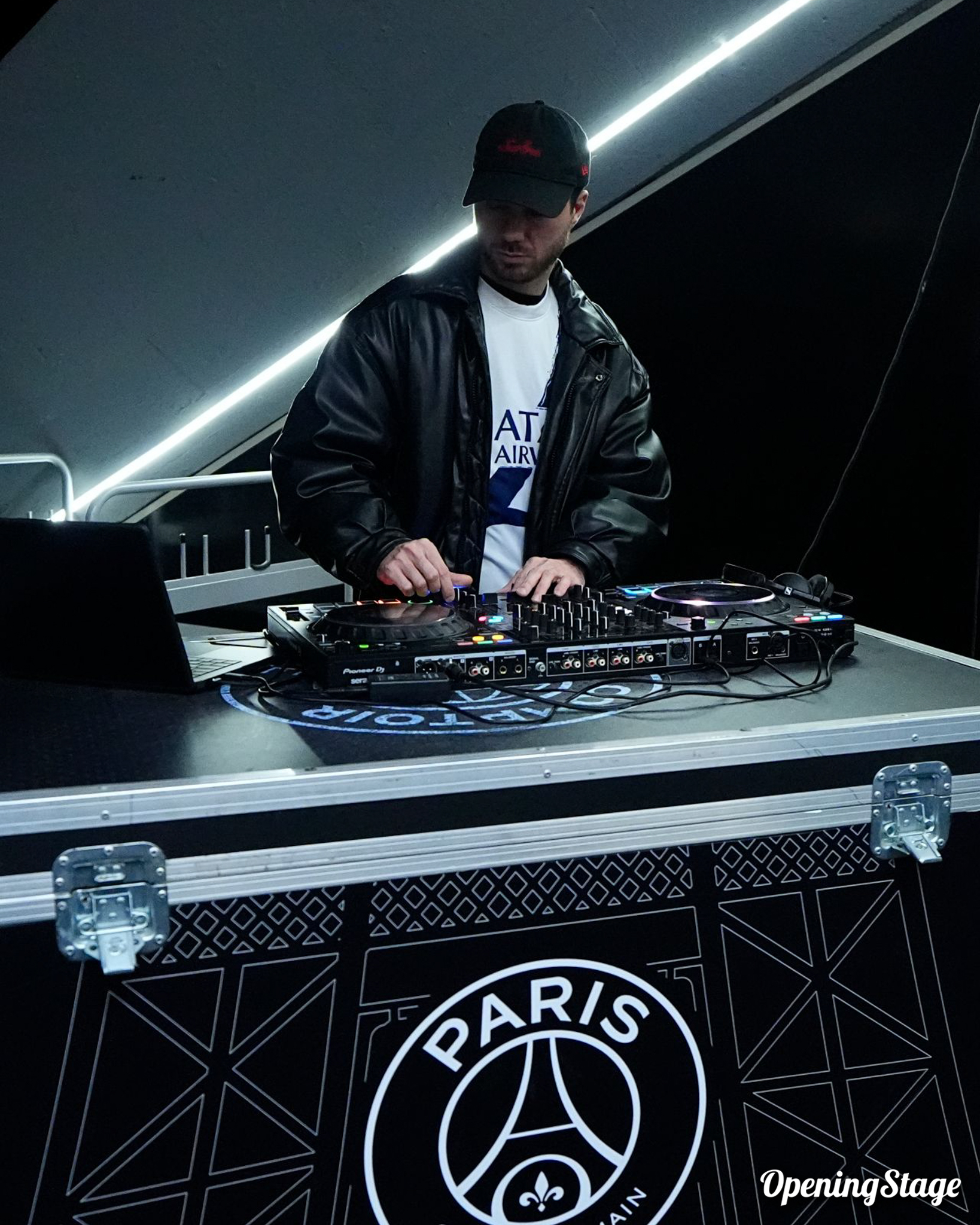 Notre Dj dans les coursives du Parc des Princes pour le match du PSG fan expérience