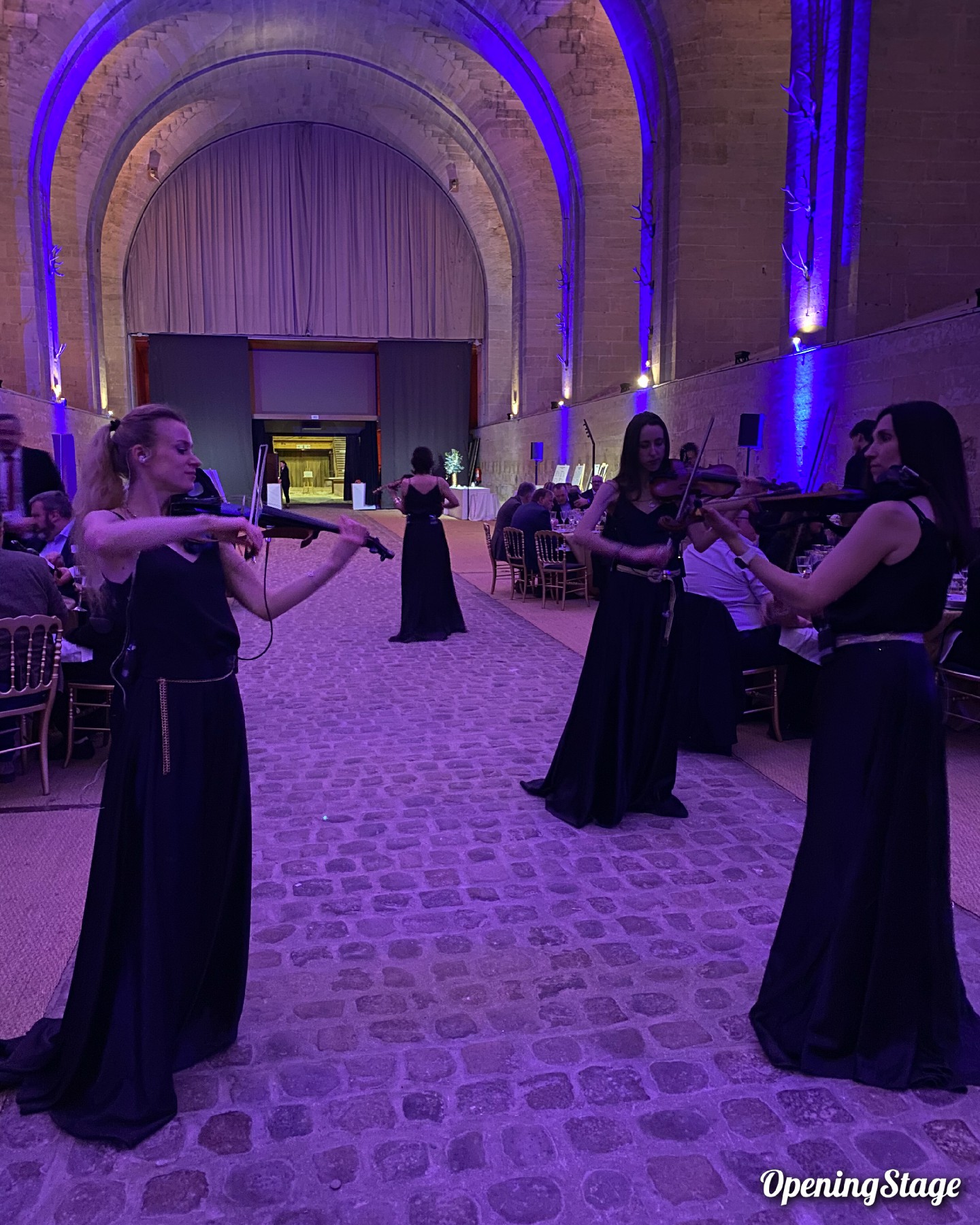 Notre quatuor de violonistes joue pour une soirée d'entreprise à Chantilly 